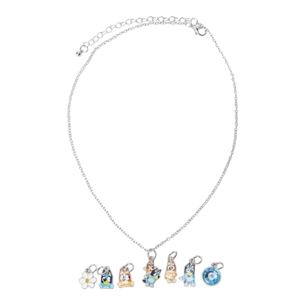 Bluey & Bingo Mix And Match Charm Necklace With 7 Charms